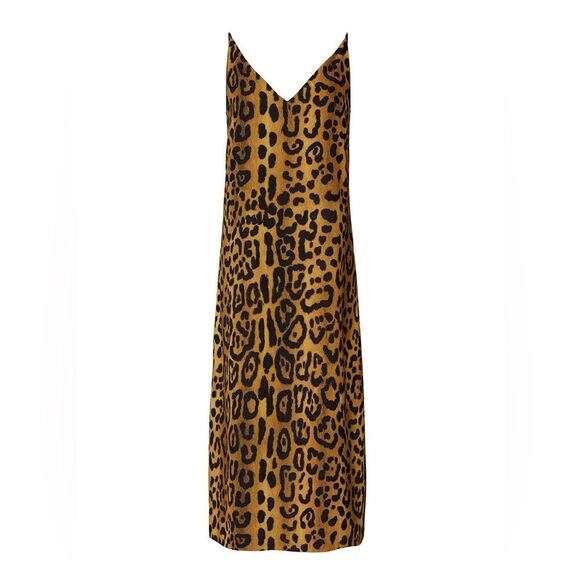 Adam Lippes Collective Leopard Cami Midi Dress 4 - Picture 4 of 16